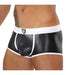 SexyMenUnderwear.com TOF PARIS Boxer FETISH Leatherette MicroFibre Boxers Leather-Look BK&Whit 11