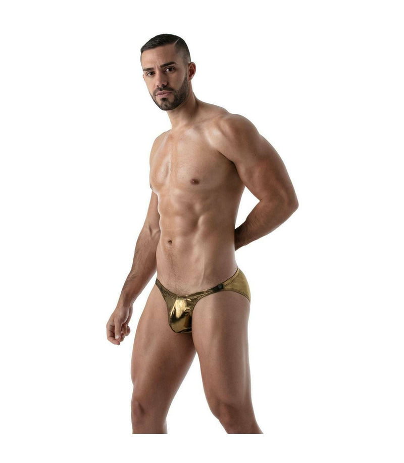 SexyMenUnderwear.com TOF-PARIS Brief Bikini Cut Tanga Briefs Metal Golden 54