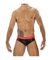 SexyMenUnderwear.com TOF PARIS Brief Fetish Realistic Imitation Leather Stretch MicroFibre Slip 8