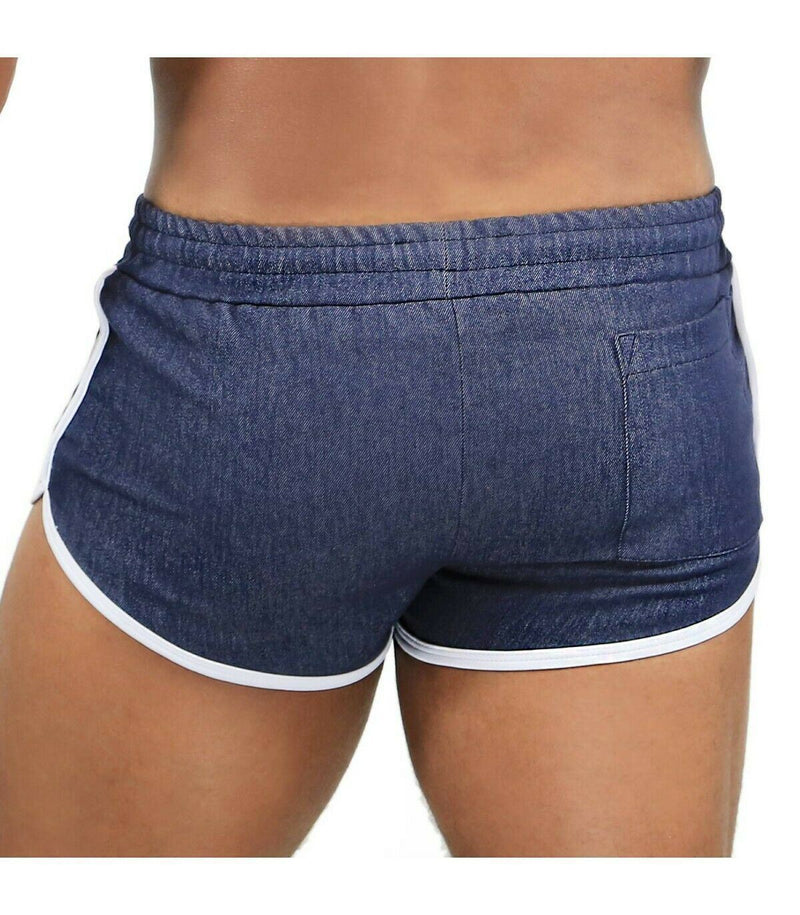SexyMenUnderwear.com TOF PARIS COWBOY SHORTS Retro Style Very Sexy Cow-Boy Style Jeans Blue T1