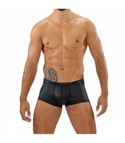 SexyMenUnderwear.com ''TOF PARIS'' DERI Boxer Fetish Leatherette Poly-Elastane Jersey Leather-Look 20
