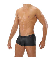 SexyMenUnderwear.com ''TOF PARIS'' DERI Boxer Fetish Leatherette Poly-Elastane Jersey Leather-Look 20