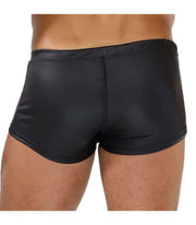 SexyMenUnderwear.com ''TOF PARIS'' DERI Boxer Fetish Leatherette Poly-Elastane Jersey Leather-Look 20