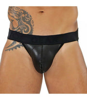 SexyMenUnderwear.com TOF PARIS FETISH Jock MicroFibre Leather-Look JockStraps Bulge Support 5