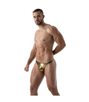 SexyMenUnderwear.com TOF PARIS G-String Stretchy Thong MicroFiber Metallic Golden 50