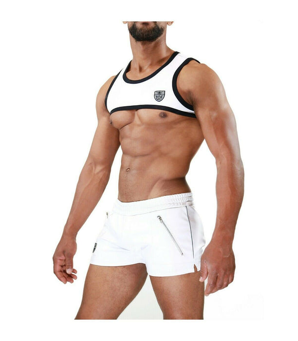 SexyMenUnderwear.com TOF PARIS HARNESS DERI ORIGINAL WHITE ELEGANT ELEGANT SEXY CLASSY T2