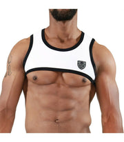 SexyMenUnderwear.com TOF PARIS HARNESS DERI ORIGINAL WHITE ELEGANT ELEGANT SEXY CLASSY T2