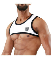 SexyMenUnderwear.com TOF PARIS HARNESS DERI ORIGINAL WHITE ELEGANT ELEGANT SEXY CLASSY T2