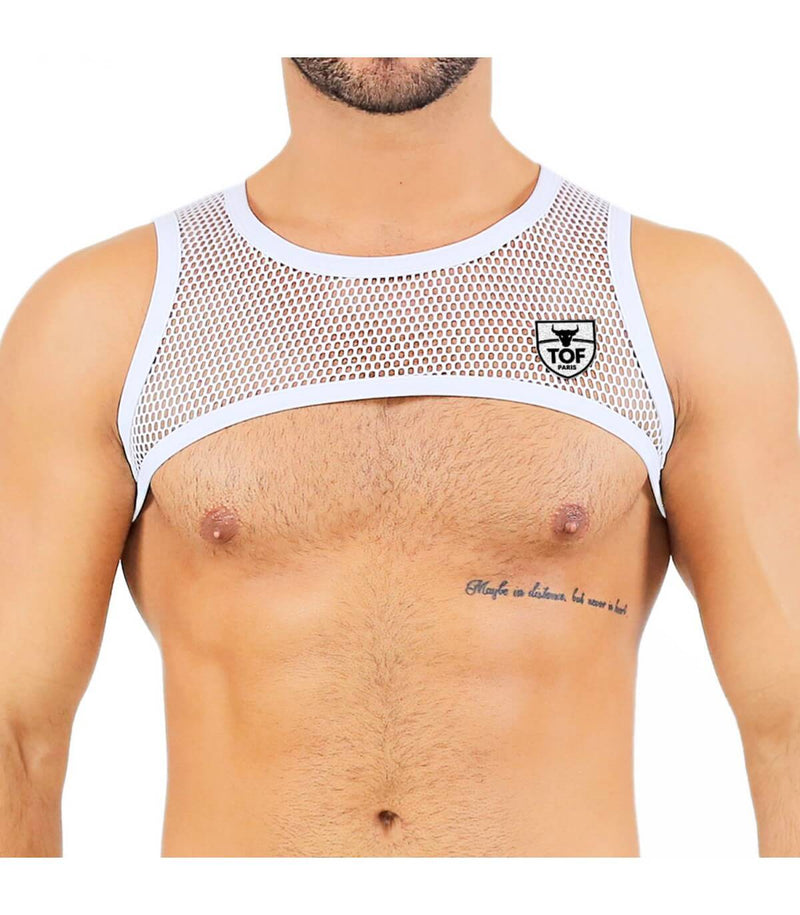 SexyMenUnderwear.com TOF PARIS Harness Spartacus Harnais Classic And Elegant Garment White 24