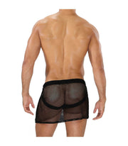 SexyMenUnderwear.com TOF PARIS IBIZA Jock-Skirt Combo a Mesh Sexy Men Skirt Open Jockstrap Black T3