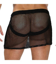 SexyMenUnderwear.com TOF PARIS IBIZA Jock-Skirt Combo a Mesh Sexy Men Skirt Open Jockstrap Black T3