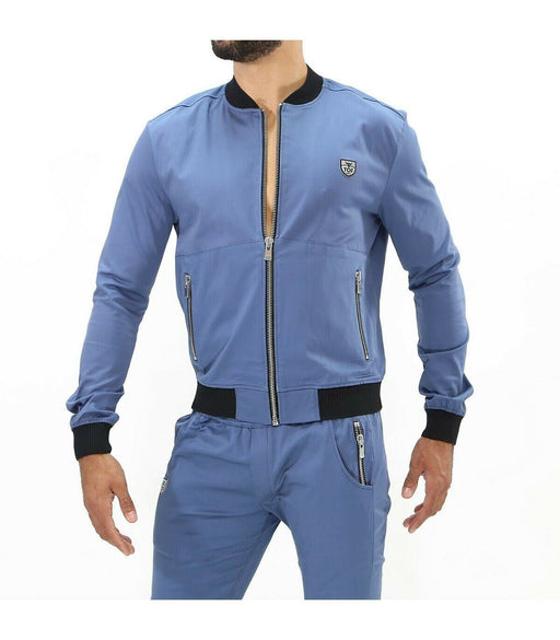 SexyMenUnderwear.com TOF PARIS Jacket Fashion Vest Elegant Urban Look Viscose Cotton Blend Blue T1