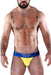 SexyMenUnderwear.com TOF PARIS JockStrap CARTER Sexy Cut Mens Jock Micro Modal Breathable Yel-Blu 9