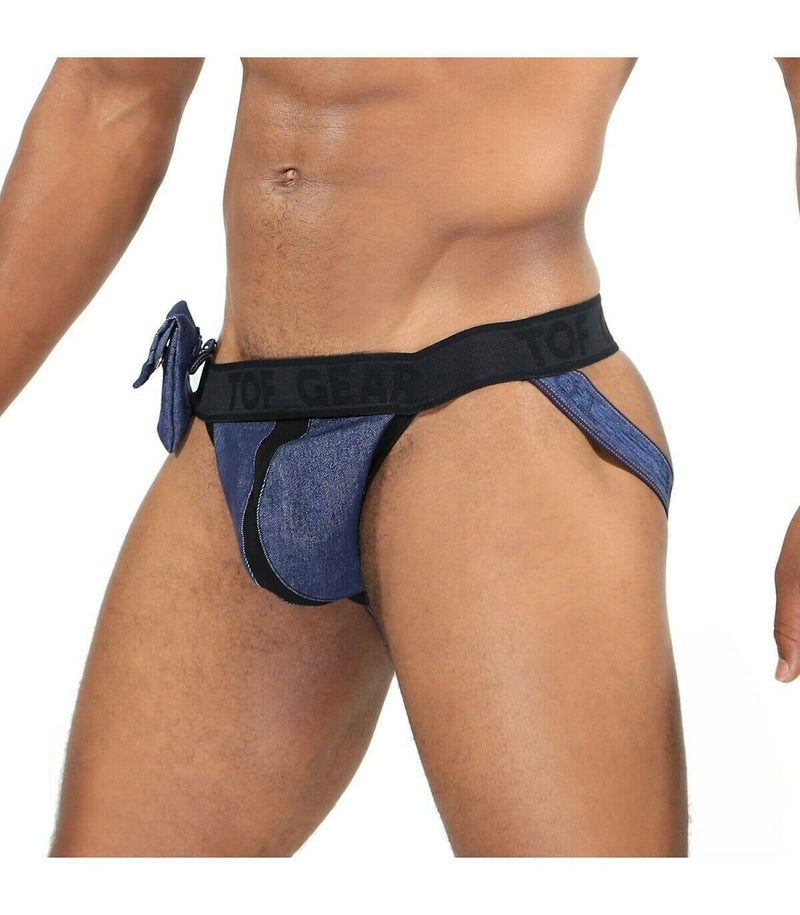 SexyMenUnderwear.com TOF PARIS Jockstraps COWBOY Sexy-Jock Removable Side Pocket 2 Jacquard  T1