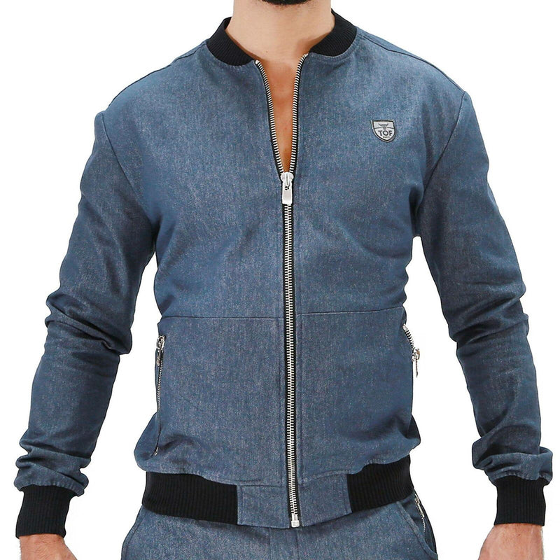 SexyMenUnderwear.com TOF PARIS Pants COWBOY Low Waist Casual Pant 4 Large Pockets Denim Blue T1