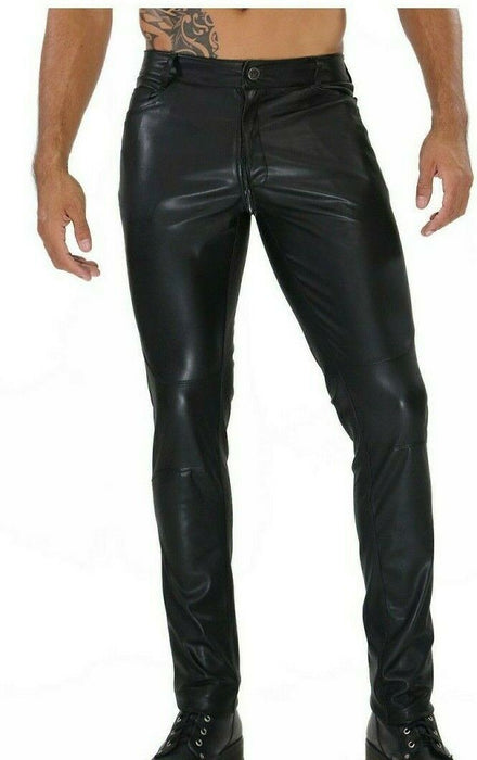 SexyMenUnderwear.com TOF PARIS Pants Fetish Full Back Zipper Double Slider YKK Matt Leather 1