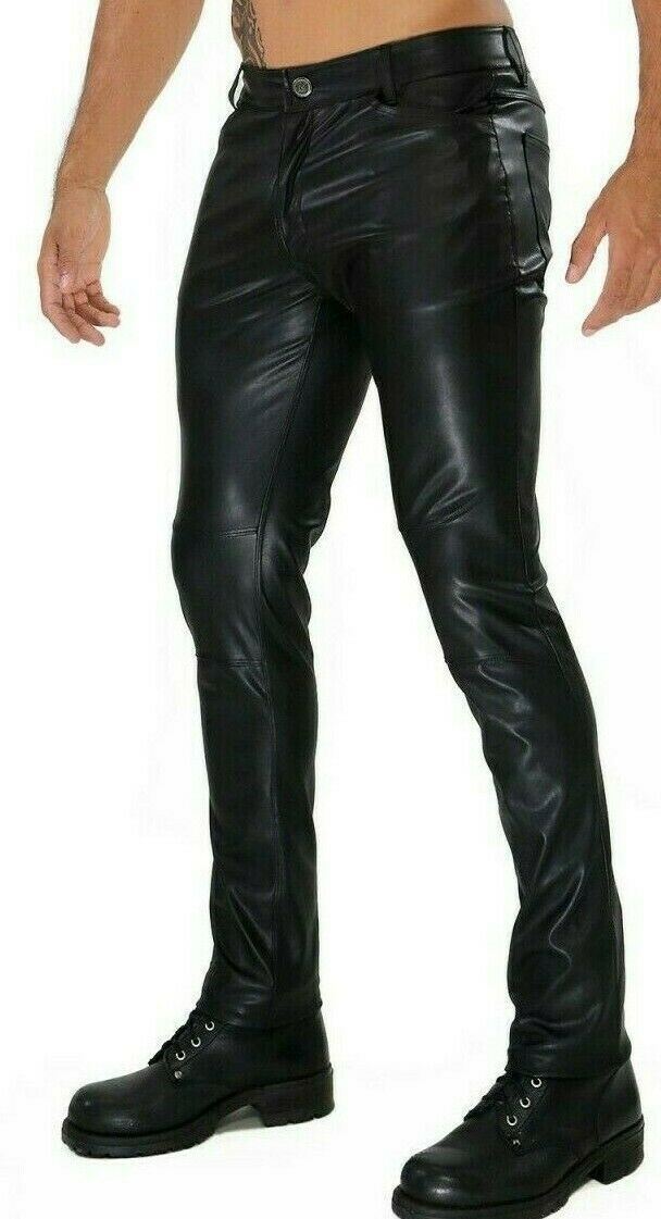 Back Zipper Leather Pants Men - Sexy Leather Pants