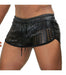 SexyMenUnderwear.com TOF PARIS Short CENTURION Retro Perforated Shorts Sewn Black T2