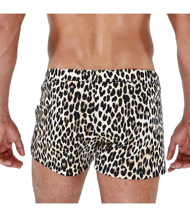 SexyMenUnderwear.com TOF PARIS Shorts Mid-Thigh Leopard-Print short Multipurpose Swimwear 47