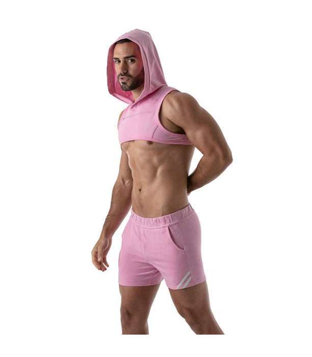 SexyMenUnderwear.com TOF PARIS Shorts Tight-Fit Mid-Lenght Sport Short Pink 51