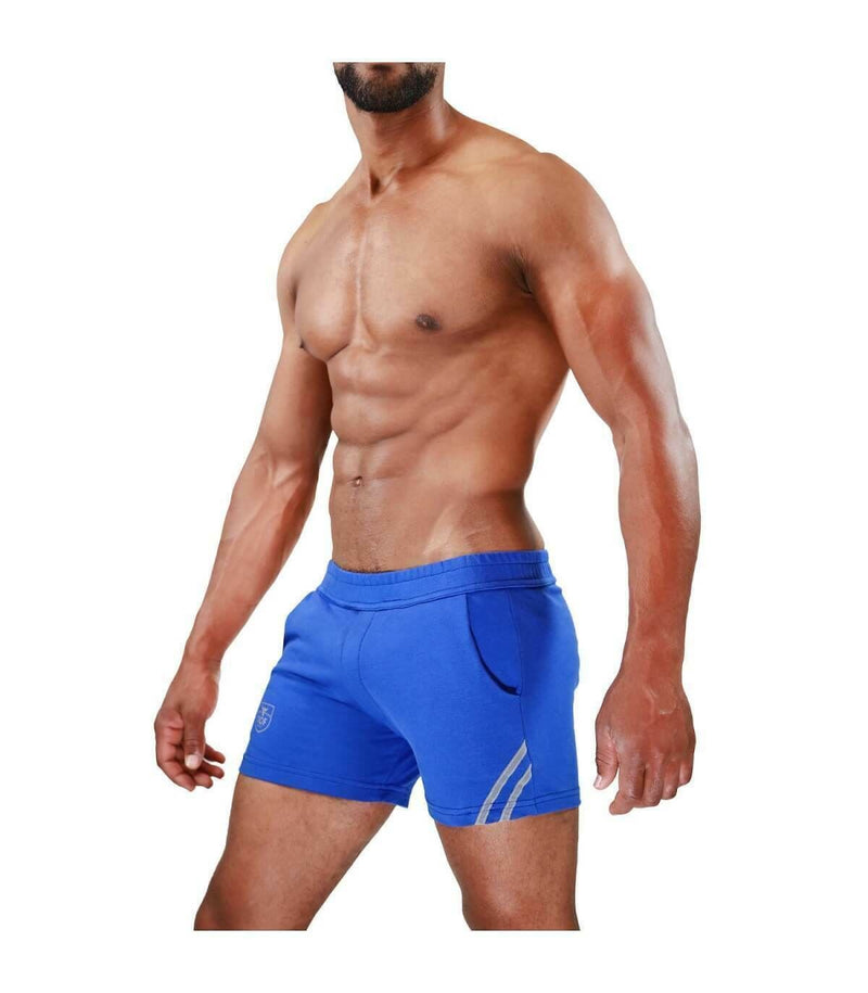 SexyMenUnderwear.com TOF PARIS Shorts Tight-Fit Mid-Lenght Sport Short Royal-Grey 42