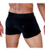SexyMenUnderwear.com TOF PARIS Shorts Vienna Delux Soft Velvet Boxer Short Leather touch Bk T3