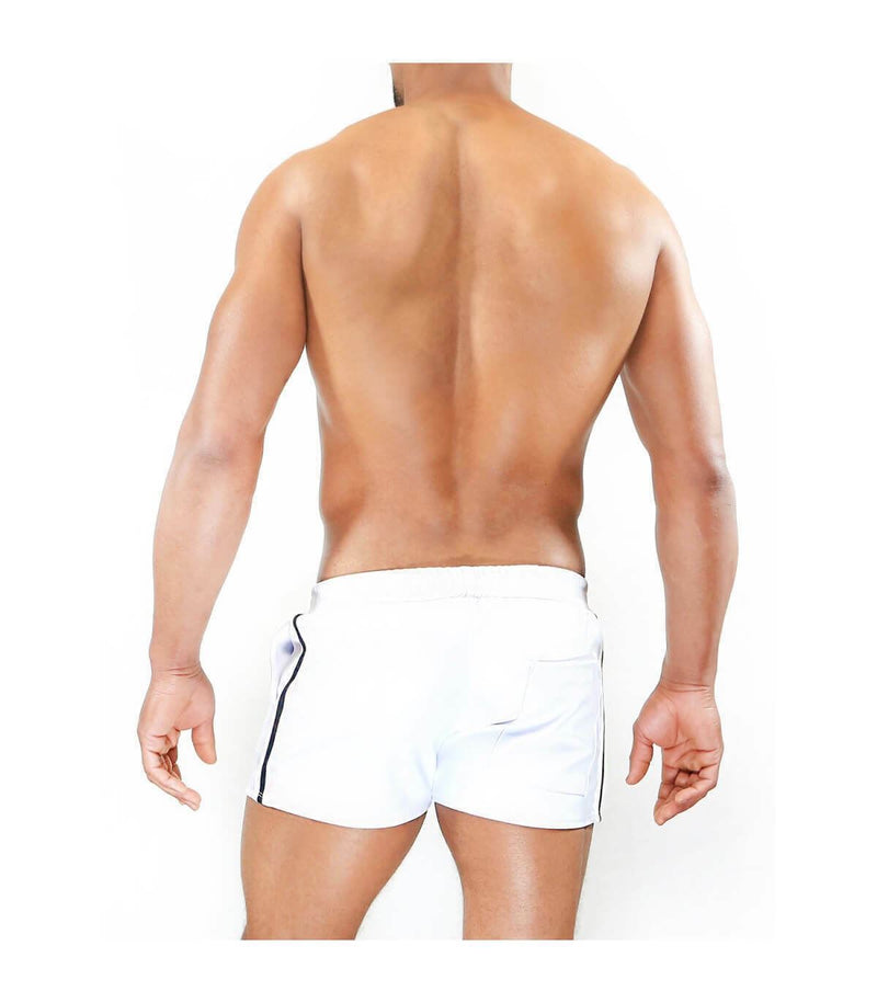 SexyMenUnderwear.com TOF PARIS Shorts White Party Short Whit Stripe Black and white Elegant Look 40
