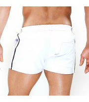 SexyMenUnderwear.com TOF PARIS Shorts White Party Short Whit Stripe Black and white Elegant Look 40
