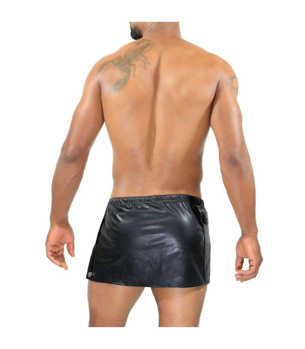 SexyMenUnderwear.com TOF PARIS SKIRT GLADIATOR Leather-Look Men's Fetish Kilts APRON 3