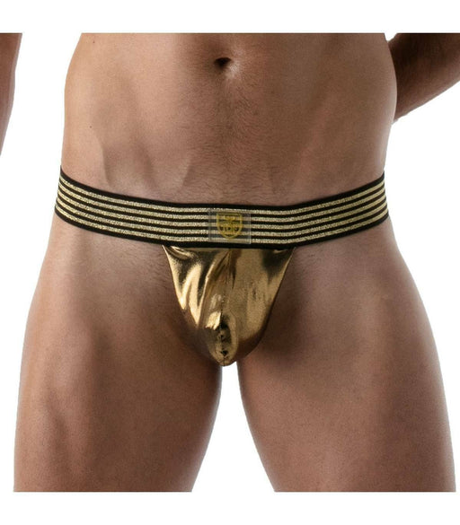 SexyMenUnderwear.com TOF-PARIS String Backless Pouch Metal Stringless Thong Golden 54