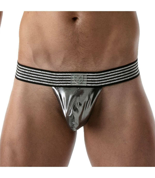 SexyMenUnderwear.com TOF-PARIS String Backless Pouch Metal Stringless Thong Silver 54