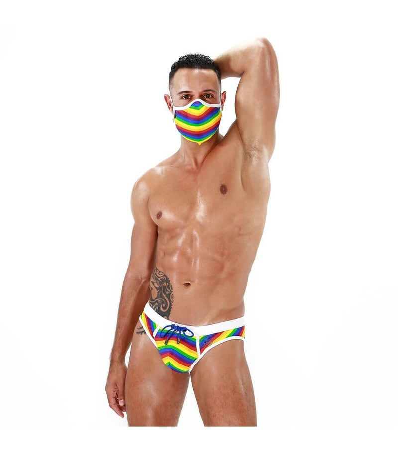 SexyMenUnderwear.com TOF PARIS Swim-Brief Pride Edition Rainbow Flag Low-Waist Gay Swimwear 22