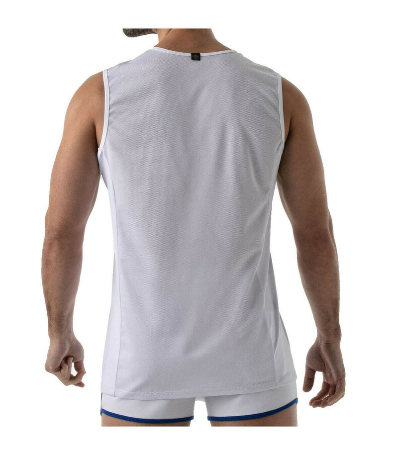 SexyMenUnderwear.com TOF PARIS Tank top Sport Gym Total Protection TankTop White T8