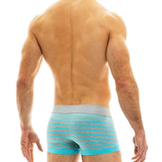 SexyMenUnderwear.com Trunk Modus Vivendi Boxer POP Melange Perforated Mesh Fabric Aqua 07021 56