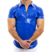 SexyMenUnderwear.com VIRAL VINYL SHIRT MODUS VIVENDI T-SHIRT MUSCLE FIT BLUE 08041 80