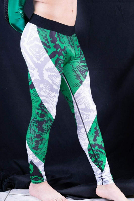 SMU Fashion Legging Tight Fit Sports Wear Green MX8