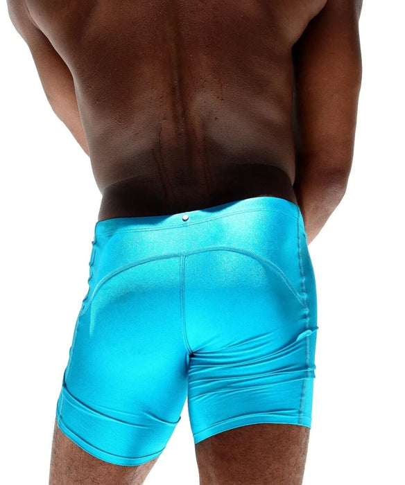 Short RUFSKIN Bicycle Shorts Sport PIKE Premium Nylon Shiny Blue Fiji 74