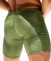 Short RUFSKIN Bicycle Shorts Sport PIKE Premium Nylon Shiny Kelp Green 74