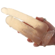 Shots Toys Dildo Real Rock 9in Double Dildo Jelly Rubber TPR Translucent SX1