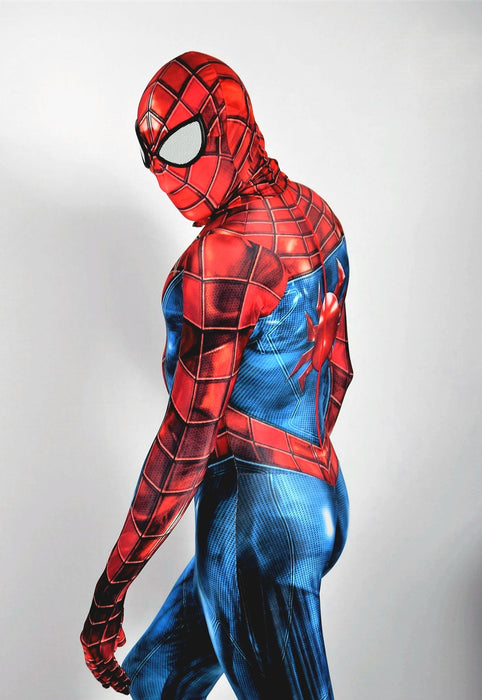 Singlet Spiderman Bodysuit Blue Jumpsuit Delux Cosplay Costume 3102  1