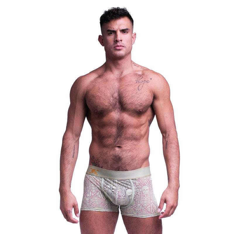 SKULL & BONES Boxer Trunk Lace Luxurious Cotton Single Layer Burnout Green 3