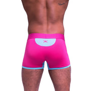 SKULL & BONES Boxer Trunk Sport Mesh Double Layer Fabric Gusset Neon Pink 12