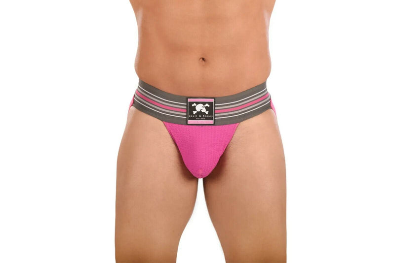 SKULL & BONES Jock Locker Room Jockstrap Neon Pink 17