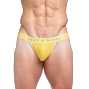 SKULL & BONES Mesh Thong Performance Sport Thongs Yellow 6
