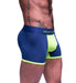 SKULL & BONES Sport Mesh Boxer Trunk Double Fabric Layer Gusset Neon Navy 12