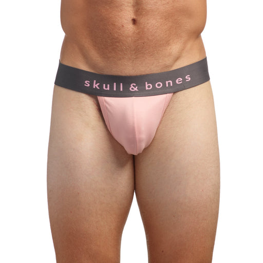 SKULL & BONES Thong Just The Bones Pouch Double Layer Gusset Pink Thong 7