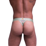 SKULL & BONES Thong Lace Luxurious Cotton Sheer Thongs Burnout Green 4