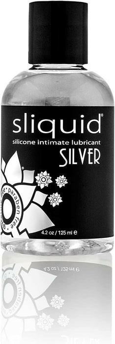 Sliquid Lubricants Silver Premium Silicone-Based Intimate Lubricant 4.2oz B18
