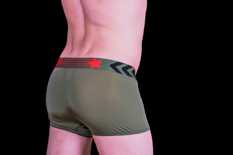 Small Gregg Homme Boxer Target Trunk Silky Underwear Khaky 110355 32