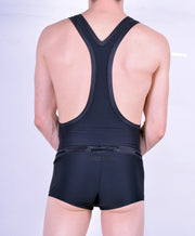 SMALL L'hom d'alexis mabille bodysuit swimwear bib wrestler beach  1